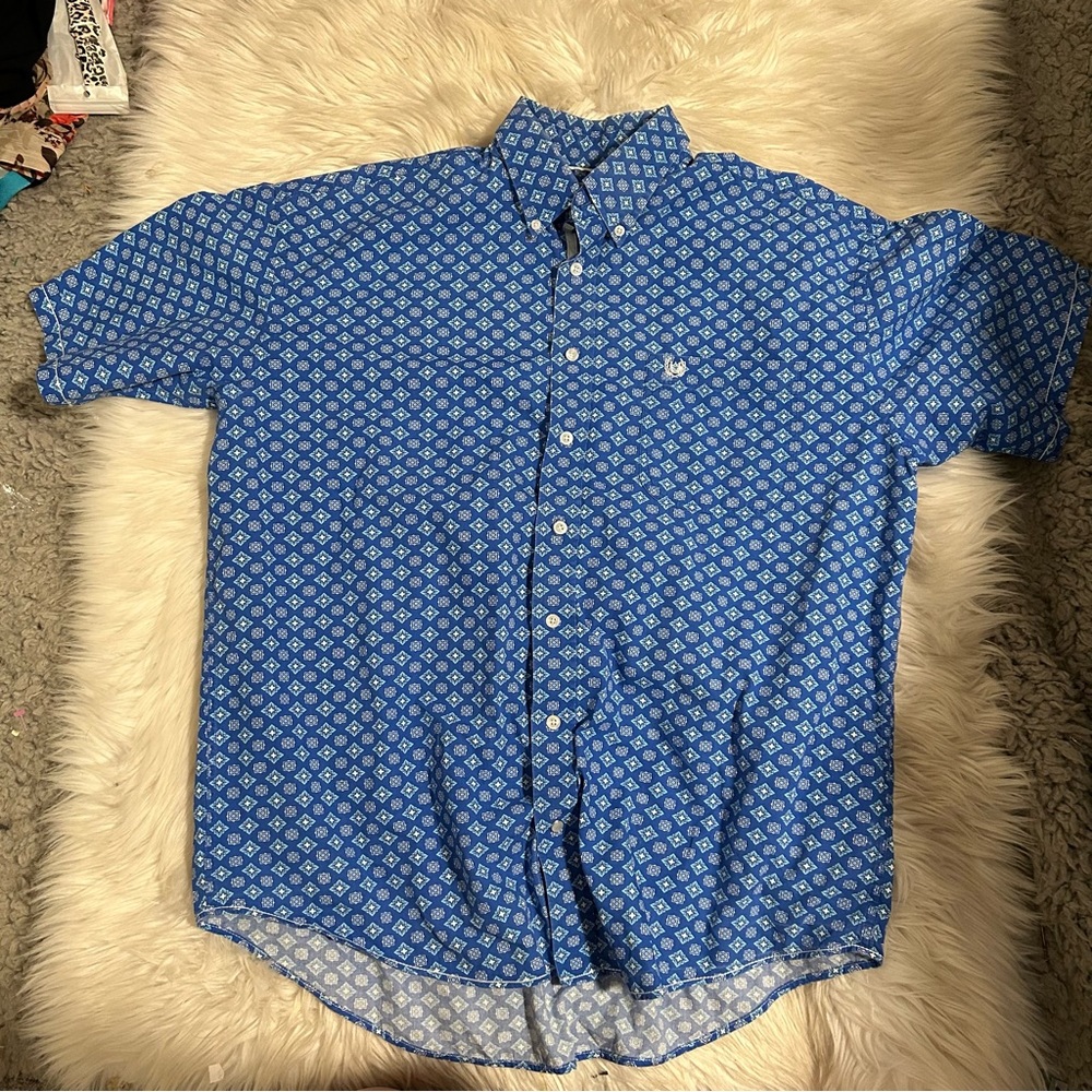 Blue Panhandle Button-up
